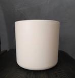 Vintage: chique mat witte Ypma Made in Holland pot RAL 9015, Kunststof, Rond, Ophalen of Verzenden, Minder dan 40 cm