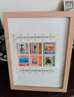 Atatürk 100 Jaar Postzegels Ingelijst, Postzegels en Munten, Ophalen of Verzenden, Na 1940, Gestempeld