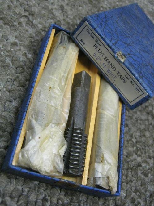 Plug Hand Taps, 5/8". Pratt & Whitney, USA, Antiek en Kunst, Antiek | Gereedschap en Instrumenten, Verzenden