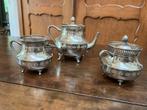 Elegante theeset verchroomd, Antiek en Kunst, Antiek | Servies compleet, Ophalen of Verzenden