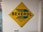 BEVEROL motor oil emaille reclamebord, Reclamebord, Gebruikt, ., Ophalen of Verzenden