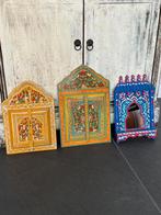 Oosterse Marokko spiegels handbeschilderd oud vintage, Huis en Inrichting, Gebruikt, Ophalen of Verzenden, https://verburgtvintage.nl/#contact