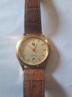 GM quartz herenhorloge vintage, Ophalen of Verzenden, Staal, Leer, Overige merken