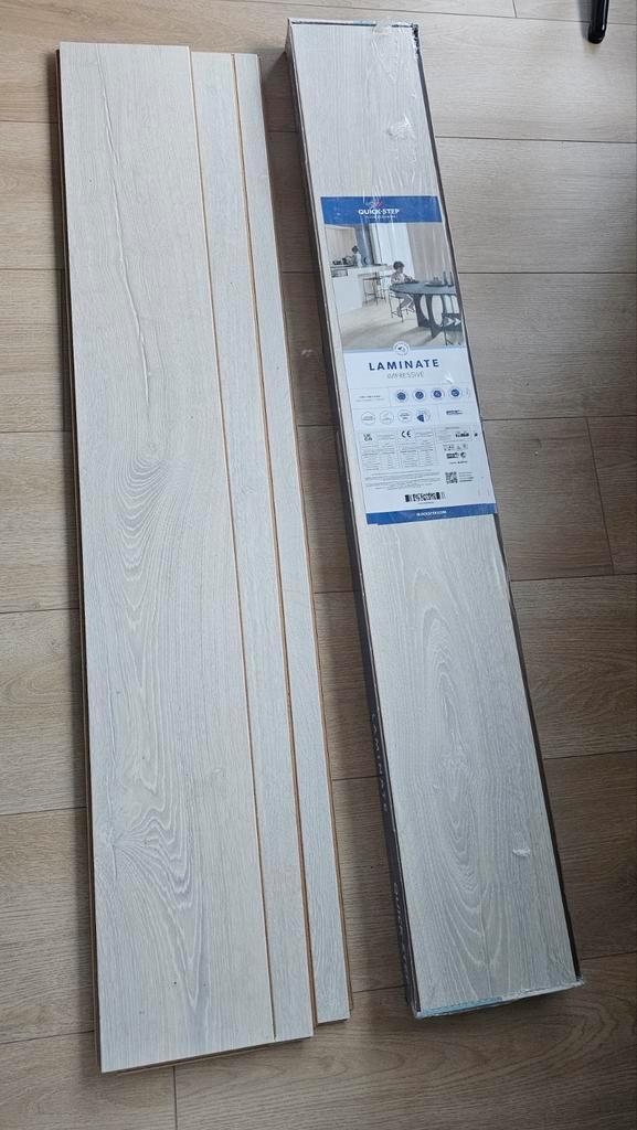 Quick-Step Laminaat - Nieuw in doos!, Doe-het-zelf en Verbouw, Vloerdelen en Plavuizen, Nieuw, Laminaat, Kunststof, 150 cm of meer