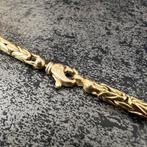 14 karaat gouden koningsketting rond schakel italy, Sieraden, Tassen en Uiterlijk, Kettingen, Ophalen of Verzenden, Zo goed als nieuw