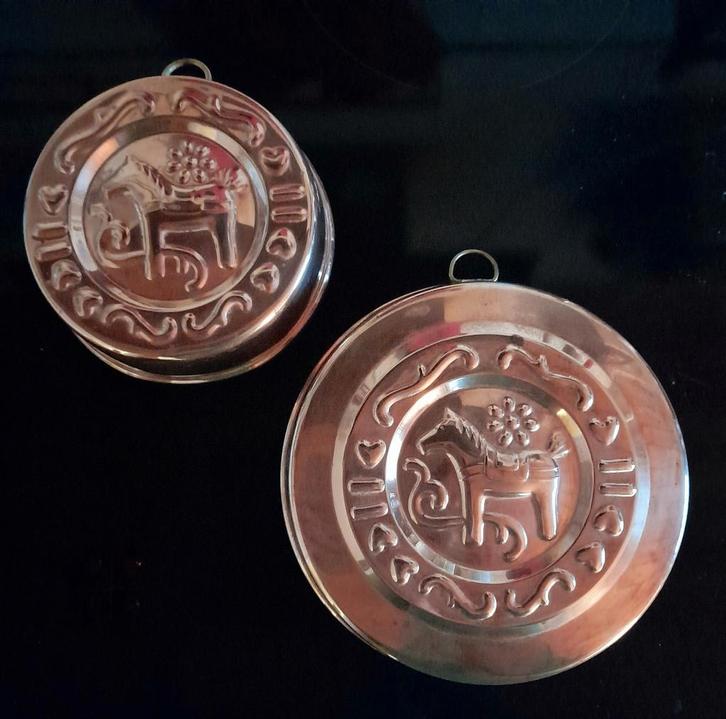 Zweeds koper puddingvorm Nils Johan Dalarna paard (adv.5), Antiek en Kunst, Antiek | Koper en Brons, Koper, Ophalen of Verzenden