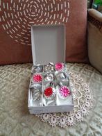 9 Oude Glazen Kerstballetjes Feathertree & Doos ** Mimosa **, Diversen, Kerst, Ophalen of Verzenden