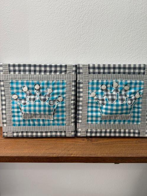 2 kleine stoffen wanddecoraties voor baby kamer., Kinderen en Baby's, Kinderkamer | Inrichting en Decoratie, Zo goed als nieuw