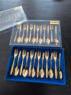 Amefa Goud gebaksvorkjes en lepeltjes NIEUW, Ophalen of Verzenden