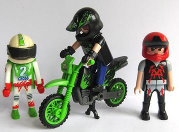 Playmobil Motor Met Drie Motorcoureurs Poppentjes beschikbaar voor biedingen