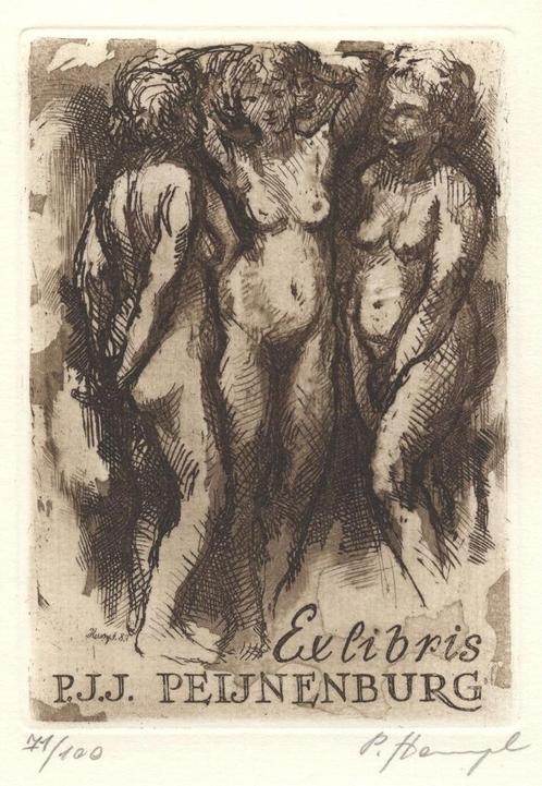 Ex Libris Tsjechië Petr Hampl, Antiek en Kunst, Kunst | Etsen en Gravures, Verzenden
