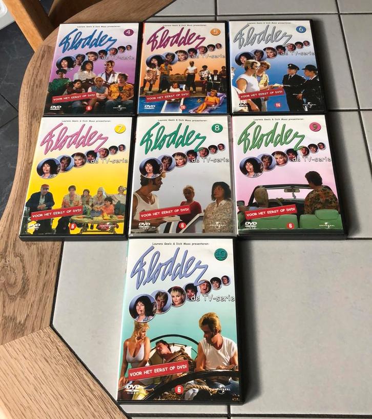 Flodder de tv-serie deel 4 tot 10 zgan, Cd's en Dvd's, Dvd's | Tv en Series, Zo goed als nieuw, Komedie, Alle leeftijden, Ophalen