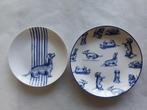 Heinen Delfst Blauw / Teckel Nhaan bordjes, Ophalen of Verzenden, Porselein, Overige stijlen, Bord(en)