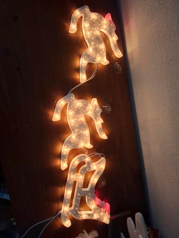 Kerst Decoratie Hertjes met Slee - Lichtjes beschikbaar voor biedingen
