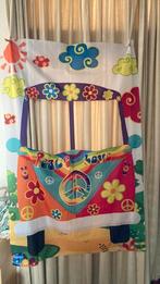 Feest foto flower power volkswagen hippie wandkleed of doek, Ophalen, Zo goed als nieuw