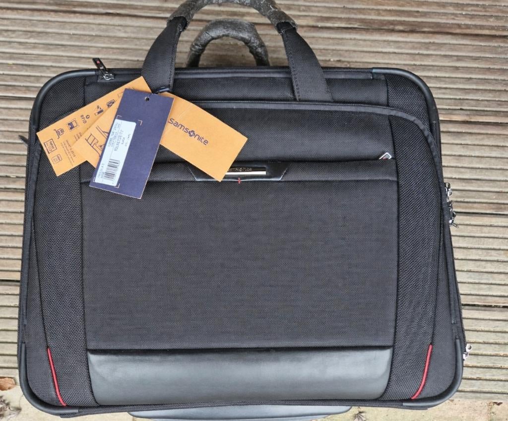 Samsonite PRO DLX5 Rolling Tote 17.3" Aktetas met Wielen, Wieltjes, 20 tot 30 cm, Zwart, Minder dan 40 cm