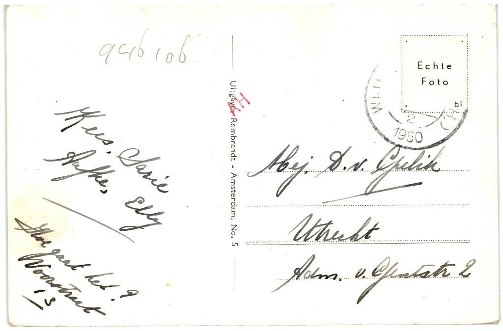 946106 Wijk aan Zee panorama 1950 Postzegel afgeweekt, Ophalen of Verzenden, 1940 tot 1960, Gelopen, Noord-Holland