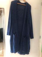 Gebreid lang blauw vest XL Miss Etam, Ophalen of Verzenden, Zo goed als nieuw, Blauw, Trui of Vest