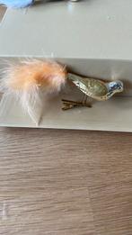 Goud zilver kleur kerstvogel op knijper, Ophalen of Verzenden, Zo goed als nieuw