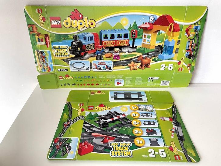 Lego Duplo 10506 + 10507 Mijn eerste treinset + veel rails, Kinderen en Baby's, Speelgoed | Duplo en Lego, Zo goed als nieuw, Duplo