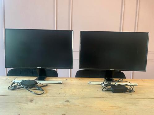 Samsung S24D590PL: twee 24 inch monitoren, Computers en Software, Monitoren, Gebruikt, 60 Hz of minder, HDMI, VGA, Hoofdtelefoonaansluiting