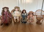 4 porceleinen poppen, groot, Ophalen of Verzenden