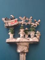 Vintage theelepel kerstman in slee rendieren wapw, Antiek en Kunst, Antiek | Bestek, Ophalen of Verzenden
