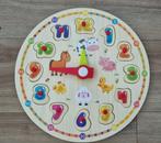Houten puzzel. Klok. Leren klokkijken., Kinderen en Baby's, Speelgoed | Educatief en Creatief, Ophalen of Verzenden, Zo goed als nieuw