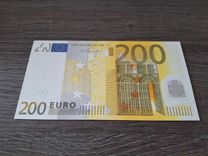 UNC biljet 200 euro Duitsland 2002, handtekening Draghi, Postzegels en Munten, Bankbiljetten | Europa | Eurobiljetten, Duitsland