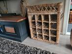 Rieten wijnrek, Huis en Inrichting, Woonaccessoires | Wijnrekken, Ophalen, Zo goed als nieuw, Hout, Minder dan 50 cm