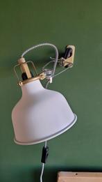 2 Stoere witte bedlampjes met telefoonsnoer, Ophalen, Zo goed als nieuw, Metaal, Industrieel
