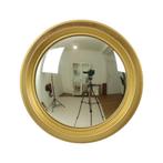 Vintage Bolle Gouden Spiegel Artilux Butler Heksenoog 23cm, Antiek en Kunst, Antiek | Spiegels, Ophalen of Verzenden, Rond, Minder dan 50 cm