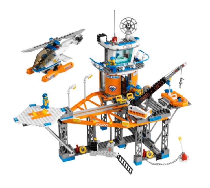 Lego City 4210 - Kustwacht Platform (compleet!), Kinderen en Baby's, Speelgoed | Duplo en Lego, Gebruikt, Lego, Complete set, Ophalen of Verzenden