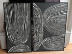 2x Pomax Wanddecoratie Zwart/Wit, Ophalen, Gebruikt, Overige typen, 75 cm of meer