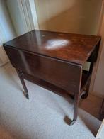 Hangoortafel bijzettafel sidetafel opklapbaar vintage antiek, Ophalen, Gebruikt, 50 tot 100 cm, 25 tot 50 cm