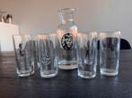 Mooie rakı set met Turkse teksten, Ophalen of Verzenden, Glas, Overige stijlen
