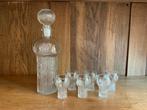 Te koop aangeboden glazen karaf met 6 glaasjes., Ophalen of Verzenden, Gebruikt, Overige typen