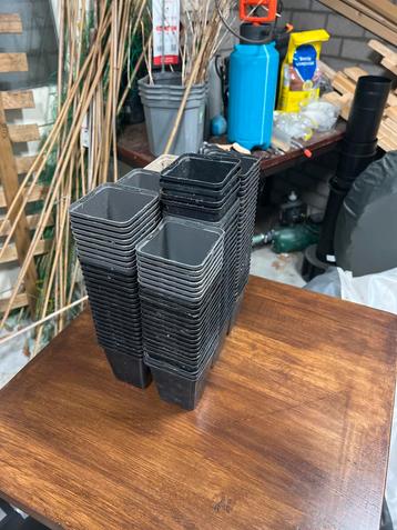 Ongeveer 130 Plastic kweekpotjes 9 centimeter🪴🌱 beschikbaar voor biedingen