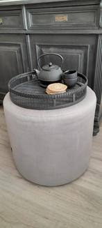 Ronde Poef van Passe Partout, licht grijs, Ophalen, Minder dan 50 cm, Rond, Minder dan 50 cm