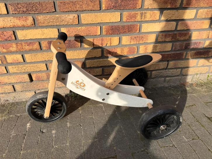 Kinderfeets 2 in 1 houten loopfiets & driewieler, Kinderen en Baby's, Speelgoed | Buiten | Voertuigen en Loopfietsen, Gebruikt