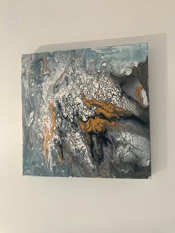 Schilderij abstract tweeluik beschikbaar voor biedingen