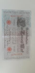 Reichsbanknote 1000 Mark, Postzegels en Munten, Bankbiljetten | Europa | Niet-Eurobiljetten, Duitsland, Ophalen of Verzenden