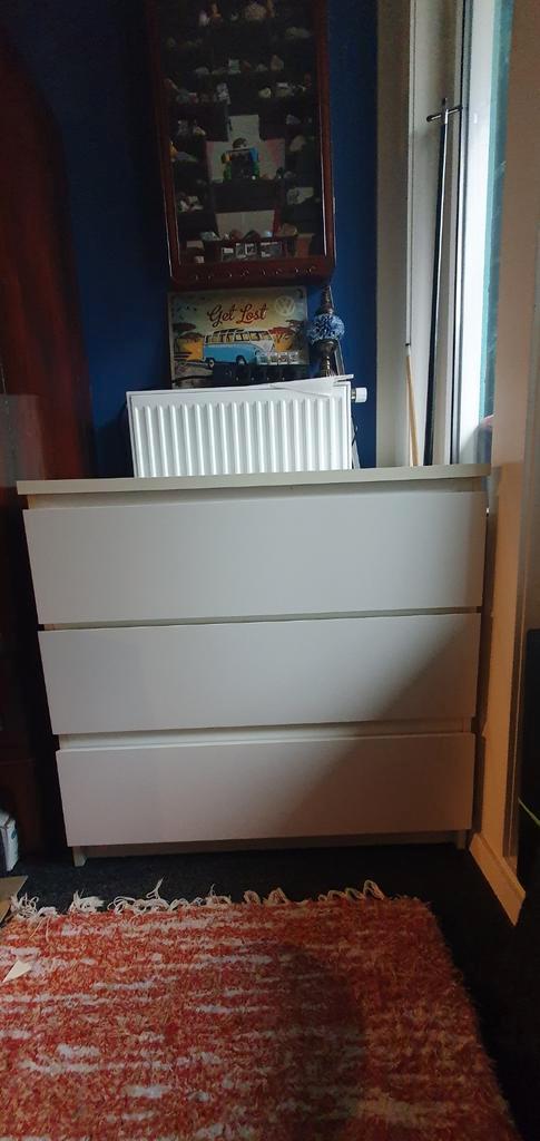 Ikea Malm ladekast met 3 lades, Huis en Inrichting, Kasten | Dressoirs, Gebruikt, 50 tot 100 cm, 25 tot 50 cm, Met lade(s), Overige materialen