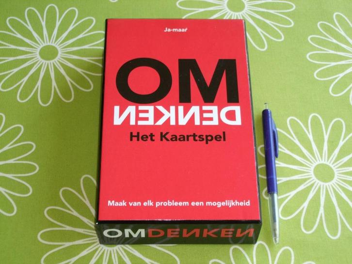 Omdenken - het kaartspel, Hobby en Vrije tijd, Gezelschapsspellen | Overige, Zo goed als nieuw, Een of twee spelers, Drie of vier spelers