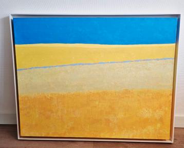 Abstract schilderij "Oogst" van Ton van Kooten. beschikbaar voor biedingen