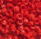 Lego 1x1 round plate, Red (per 100), Verzenden, Nieuw, Losse stenen, Lego