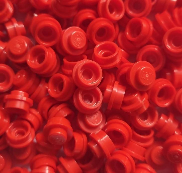 Lego 1x1 round plate, Red (per 100), Kinderen en Baby's, Speelgoed | Duplo en Lego, Nieuw, Lego, Losse stenen, Verzenden