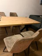 Eetkamer Stoelen 4 stukjes, Huis en Inrichting, Stoelen, Ophalen, Bruin, Zo goed als nieuw, Vier