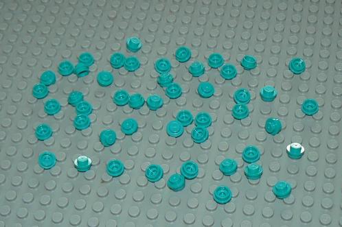 L502 Ronde stenen 1x1 laag turquoise 50 st., Kinderen en Baby's, Speelgoed | Duplo en Lego, Nieuw, Lego, Losse stenen, Ophalen of Verzenden
