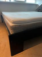 Auping verstelbaar bed met matras, Ophalen, Zwart, Tweepersoons, 180 cm